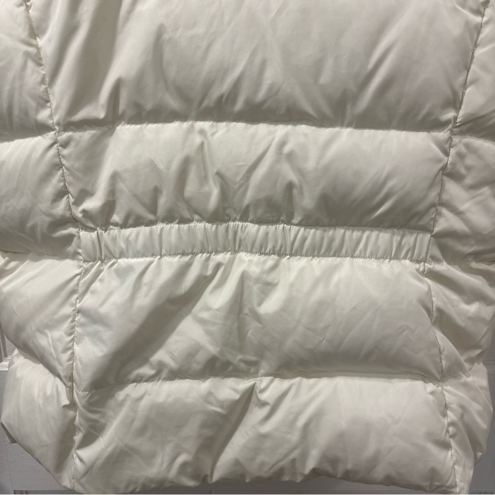 Lands End Women’s Full Zip Down Filled Puffer Vest Size Large Winter White EUC - Picture 7 of 9